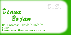diana bojan business card